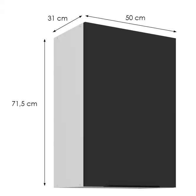 Kuchynská skrinka Aria-Bl/Wh Anti Fingerprint 50g-72 1f