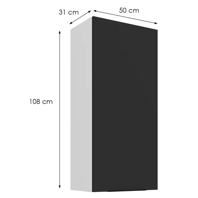 Kuchynská skrinka Aria-Bl/Wh Anti Fingerprint 50g-108 1f
