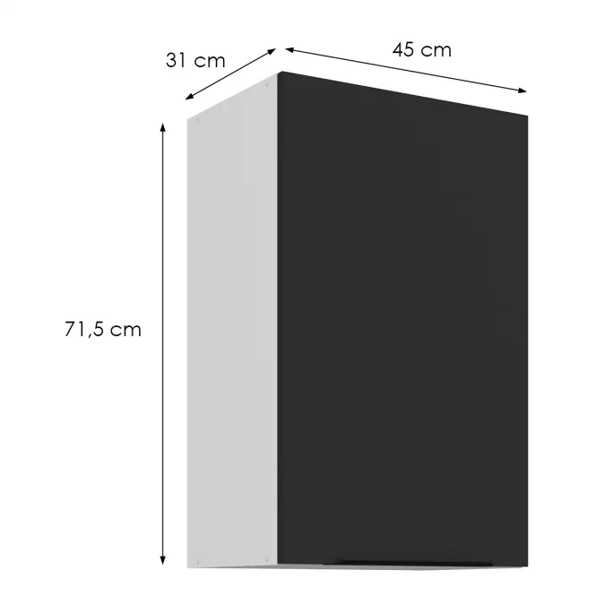 Kuchynská skrinka Aria-Bl/Wh Anti Fingerprint 45g-72 1f
