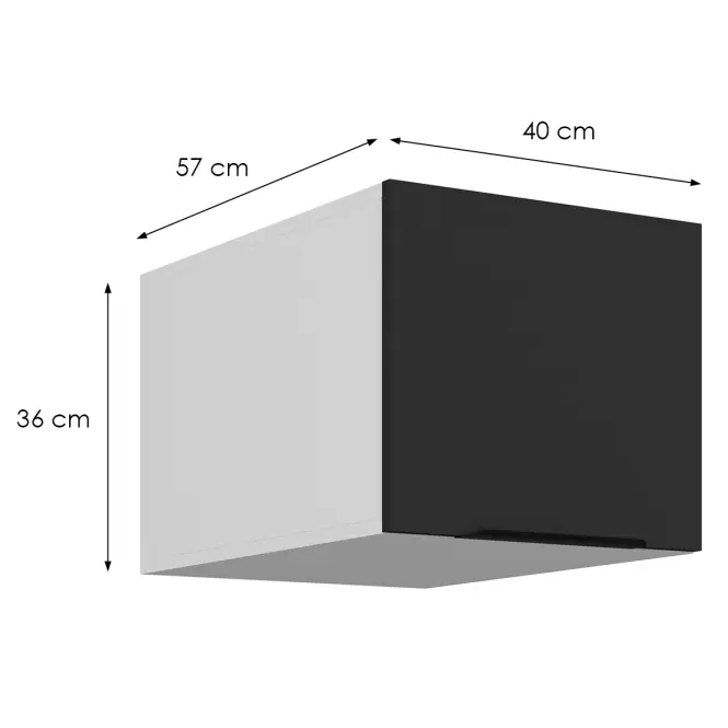 Kuchynská skrinka Aria-Bl/Wh Anti Fingerprint 40 Nagu-36 1f