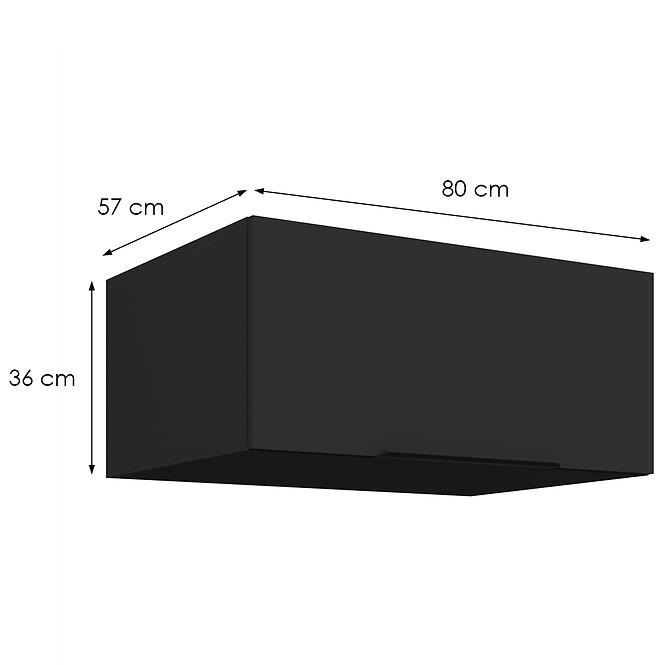Kuchynská skrinka Aria-Bl/Bl Anti Fingerprint 80 Nagu-36 1f,2