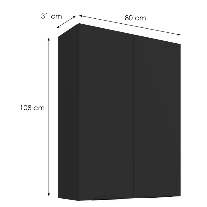 Kuchynská skrinka Aria-Bl/Bl Anti Fingerprint 80g-108 2f