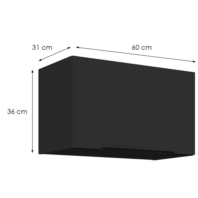Kuchynská skrinka Aria-Bl/Bl Anti Fingerprint 60gu-36 1f