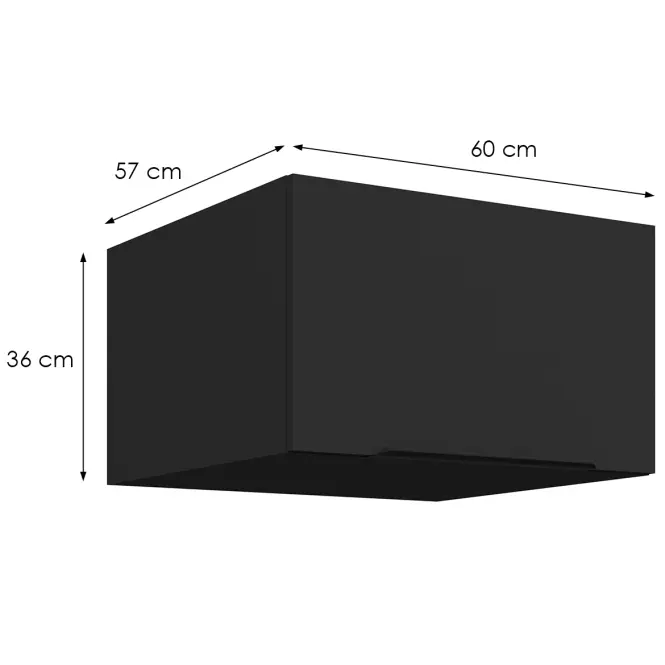 Kuchynská skrinka Aria-Bl/Bl Anti Fingerprint 60 Nagu-36 1f