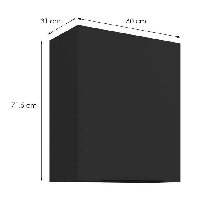 Kuchynská skrinka Aria-Bl/Bl Anti Fingerprint 60g-72 1f