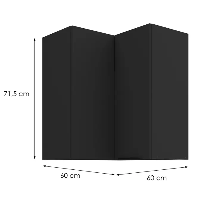 Kuchynská skrinka Aria-Bl/Bl Anti Fingerprint 60x60 Gn-72 2f (90°)