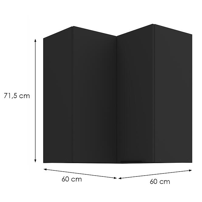 Kuchynská skrinka Aria-Bl/Bl Anti Fingerprint 60x60 Gn-72 2f (90°),2