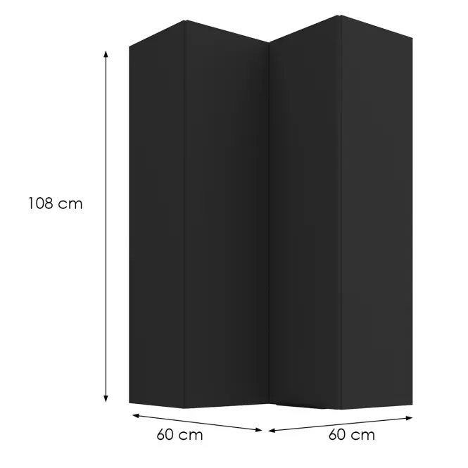 Kuchynská skrinka Aria-Bl/Bl Anti Fingerprint 60x60 Gn-108 2f (90°)