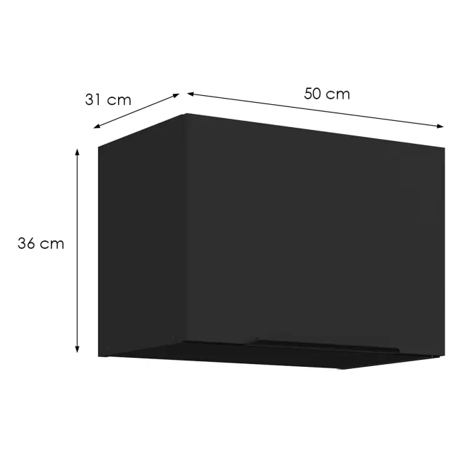 Kuchynská skrinka Aria-Bl/Bl Anti Fingerprint 50gu-36 1f