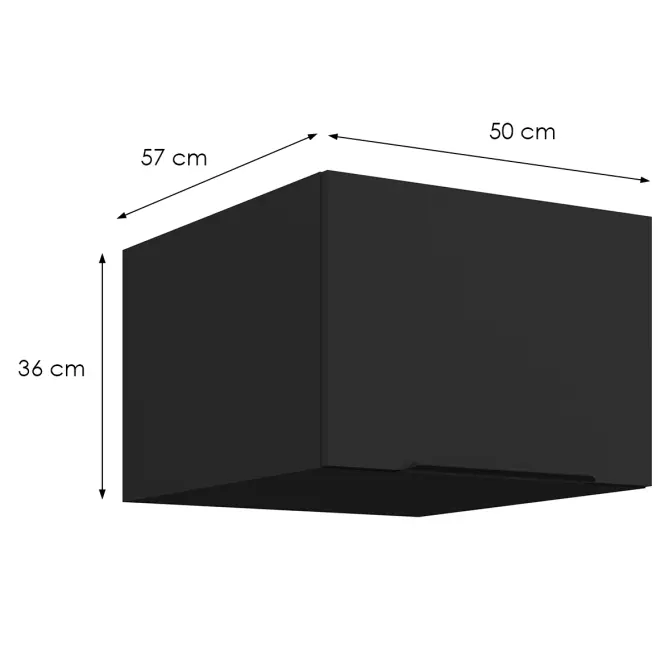 Kuchynská skrinka Aria-Bl/Bl Anti Fingerprint 50 Nagu-36 1f