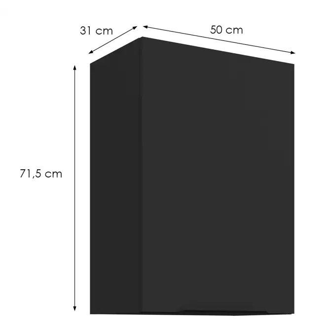 Kuchynská skrinka Aria-Bl/Bl Anti Fingerprint 50g-72 1f