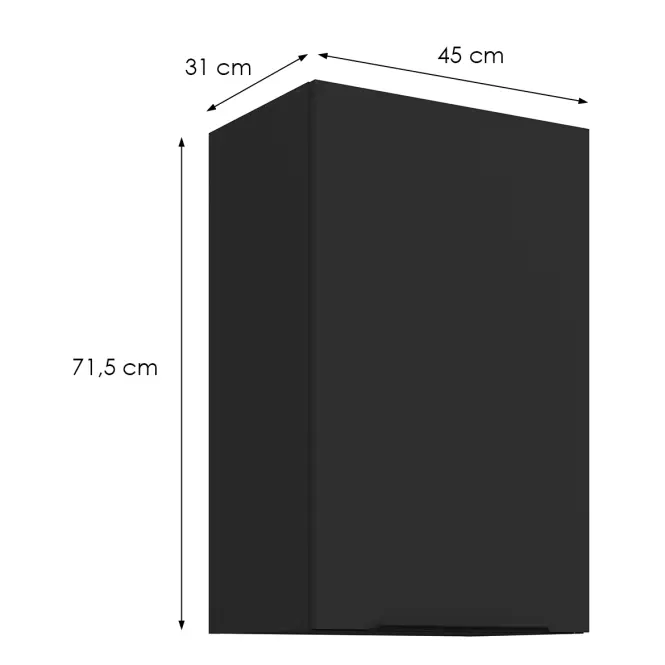 Kuchynská skrinka Aria-Bl/Bl Anti Fingerprint 45g-72 1f