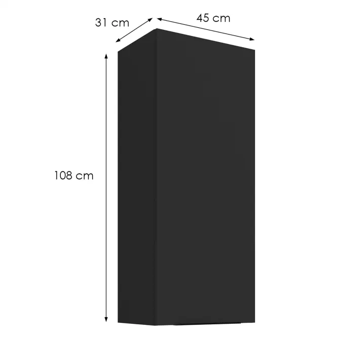 Kuchynská skrinka Aria-Bl/Bl Anti Fingerprint 45g-108 1f
