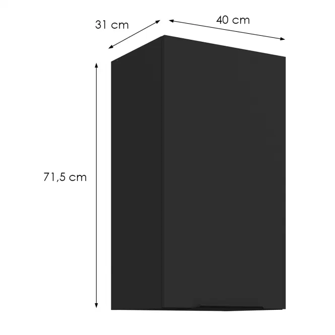 Kuchynská skrinka Aria-Bl/Bl Anti Fingerprint 40g-72 1f