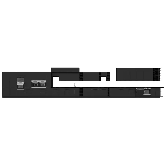 Kuchynská skrinka Aria-Bl/Bl Anti Fingerprint 30g-72 1f