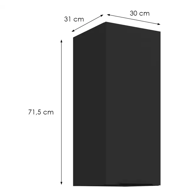 Kuchynská skrinka Aria-Bl/Bl Anti Fingerprint 30g-72 1f