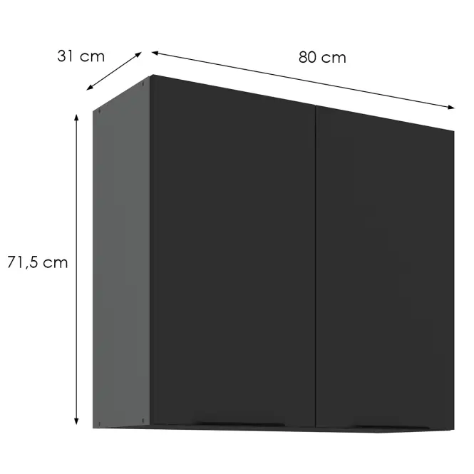 Kuchynská skrinka Aria-Bl/Ant Anti Fingerprint 80g-72 2f