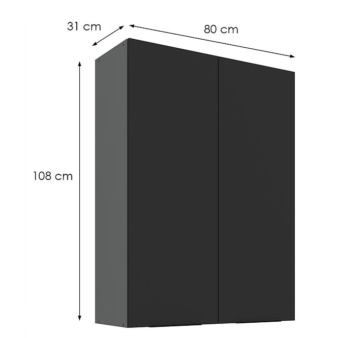 Kuchynská skrinka Aria-Bl/Ant Anti Fingerprint 80g-108 2f