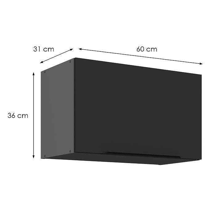 Kuchynská skrinka Aria-Bl/Ant Anti Fingerprint 60gu-36 1f,2