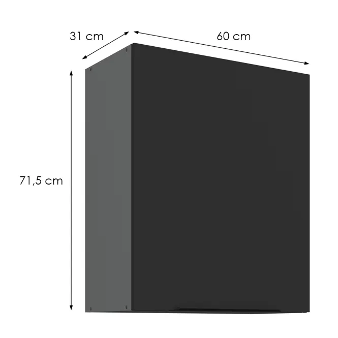 Kuchynská skrinka Aria-Bl/Ant Anti Fingerprint 60g-72 1f