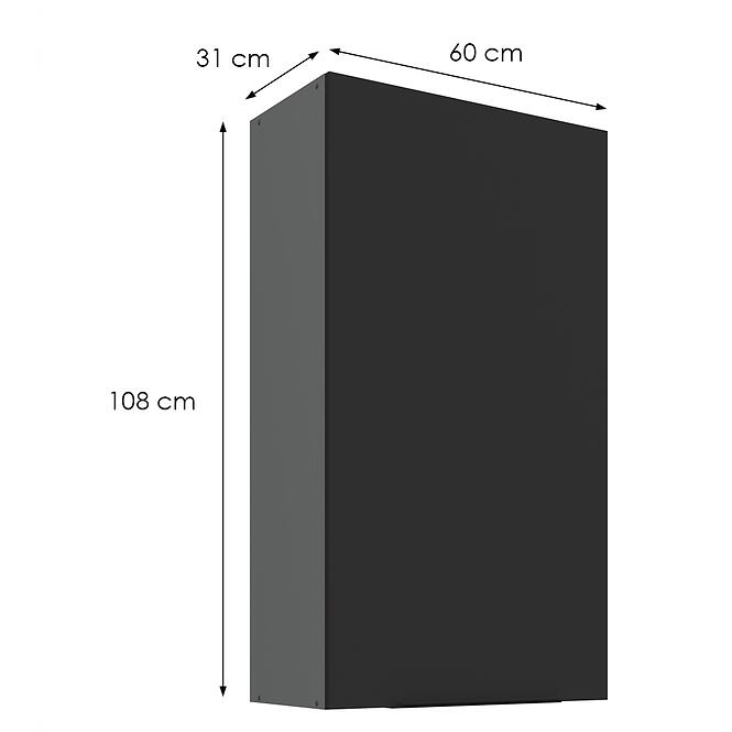 Kuchynská skrinka Aria-Bl/Ant Anti Fingerprint 60g-108 1f,2
