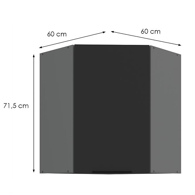 Kuchynská skrinka Aria-Bl/Ant Anti Fingerprint 60x60 Gn-72 1f (45°),2