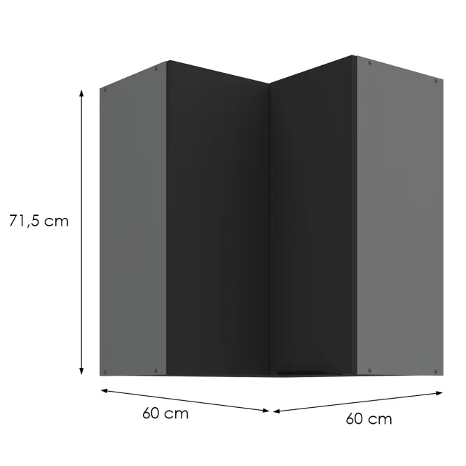 Kuchynská skrinka Aria-Bl/Ant Anti Fingerprint 60x60 Gn-72 2f (90°)