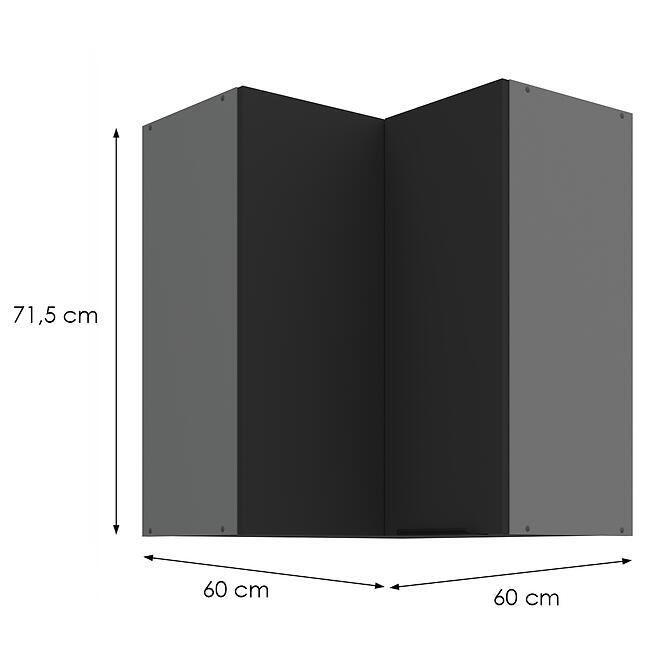 Kuchynská skrinka Aria-Bl/Ant Anti Fingerprint 60x60 Gn-72 2f (90°)