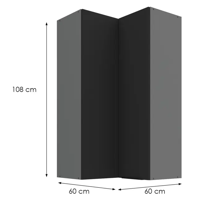 Kuchynská skrinka Aria-Bl/Ant Anti Fingerprint 60x60 Gn-108 2f (90°)