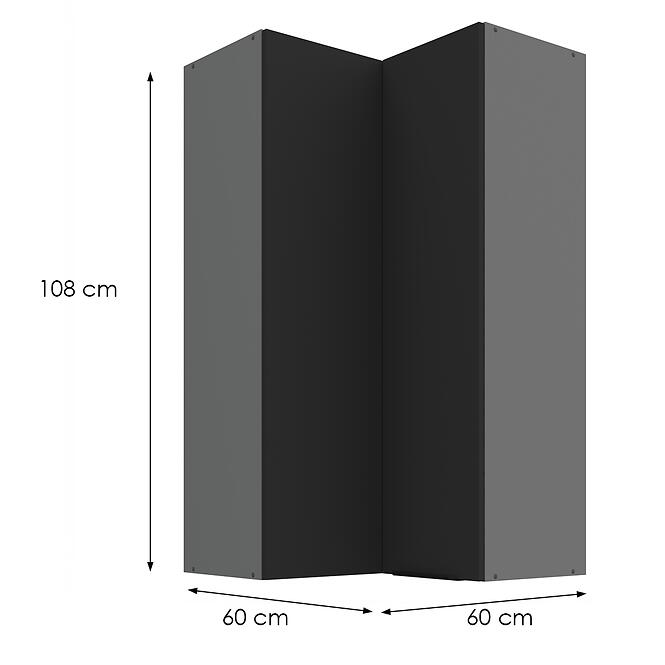 Kuchynská skrinka Aria-Bl/Ant Anti Fingerprint 60x60 Gn-108 2f (90°),2