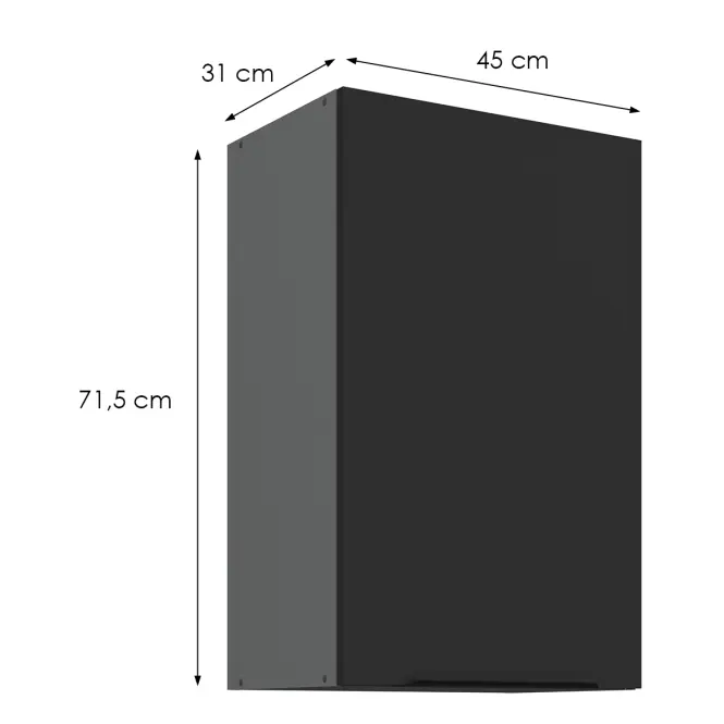 Kuchynská skrinka Aria-Bl/Ant Anti Fingerprint 45g-72 1f
