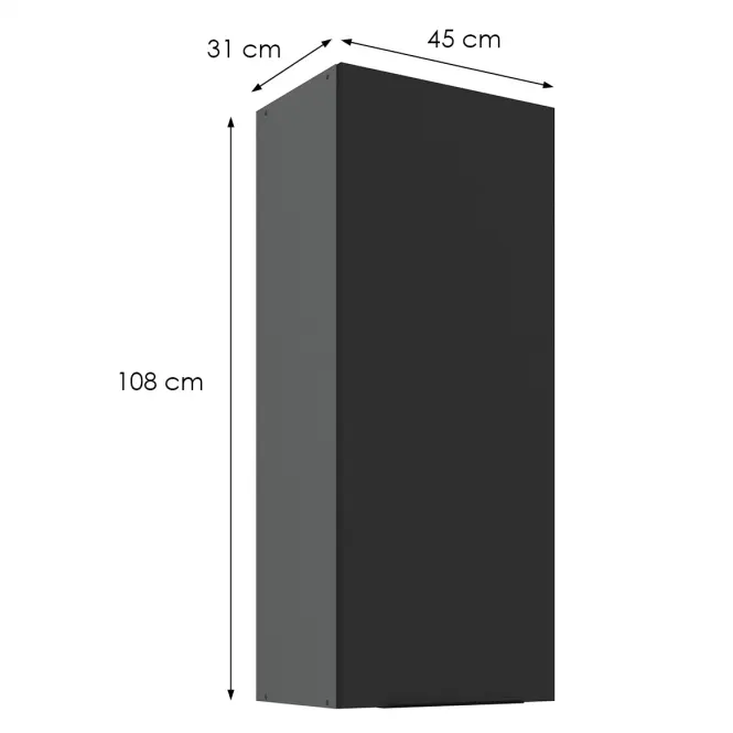 Kuchynská skrinka Aria-Bl/Ant Anti Fingerprint 45g-108 1f