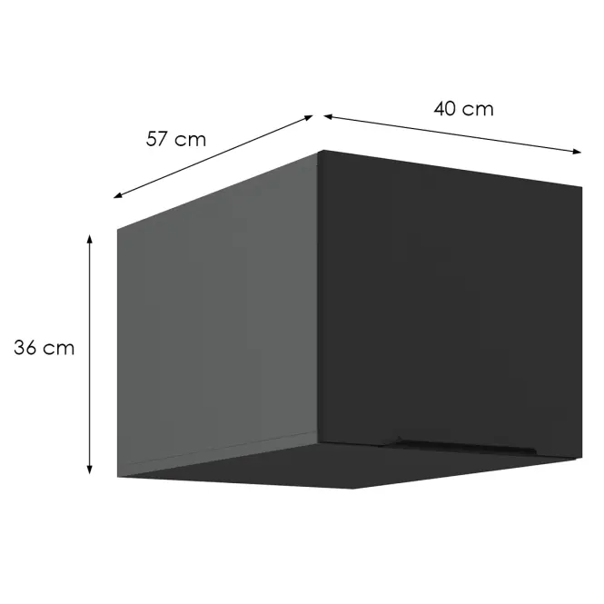 Kuchynská skrinka Aria-Bl/Ant Anti Fingerprint 40 Nagu-36 1f