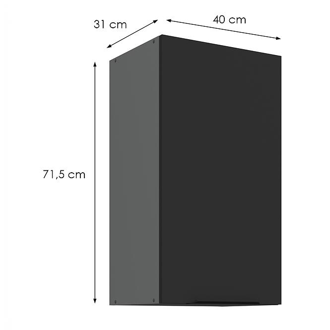 Kuchynská skrinka Aria-Bl/Ant Anti Fingerprint 40g-72 1f,2