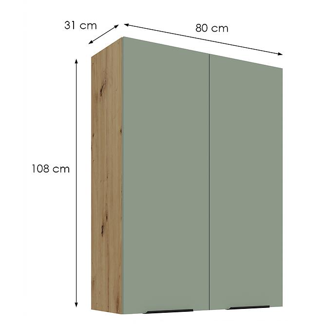 Kuchynská skrinka Aria-Sa/Ar Anti Fingerprint 80g-108 2f,2