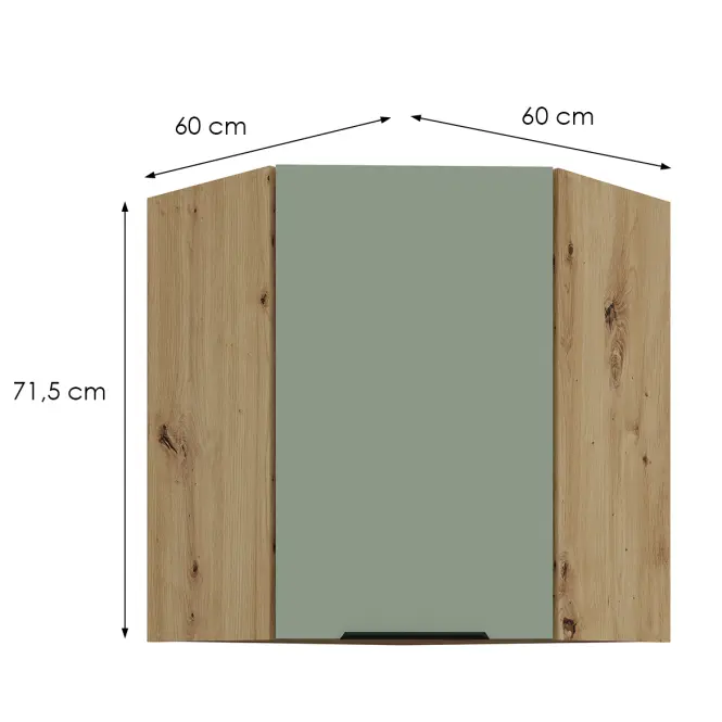 Kuchynská skrinka Aria-Sa/Ar Anti Fingerprint 60x60 Gn-72 1f (45°)