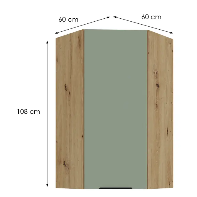 Kuchynská skrinka Aria-Sa/Ar Anti Fingerprint 60x60 Gn-108 1f (45°)