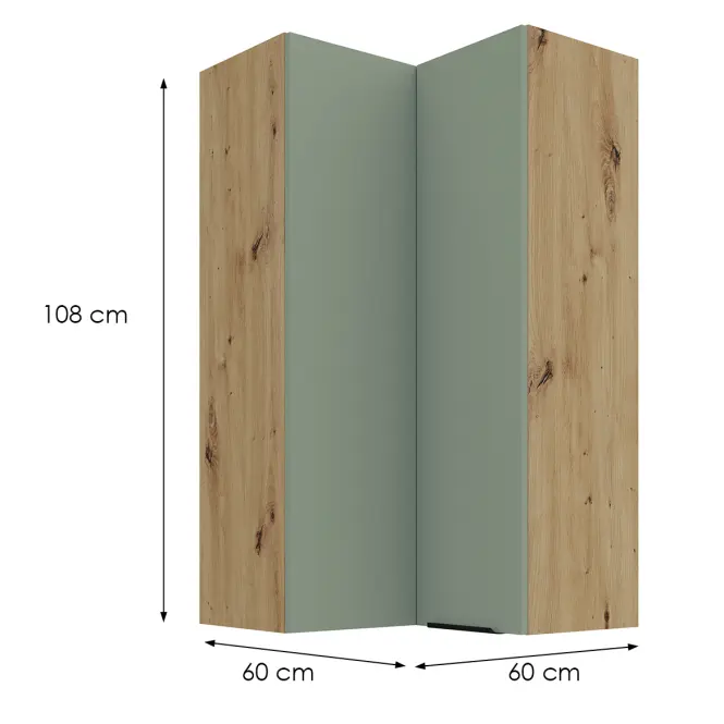 Kuchynská skrinka Aria-Sa/Ar Anti Fingerprint 60x60 Gn-108 2f (90°)