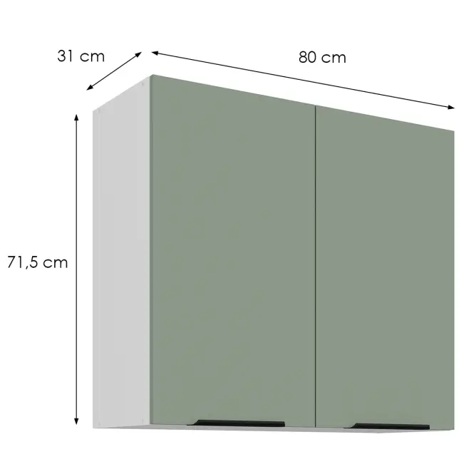 Kuchynská skrinka Aria-Sa/Wh Anti Fingerprint 80g-72 2f