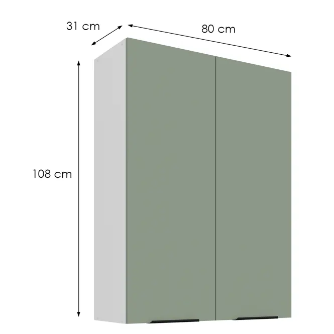 Kuchynská skrinka Aria-Sa/Wh Anti Fingerprint 80g-108 2f