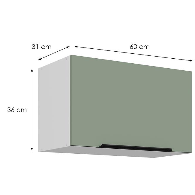 Kuchynská skrinka Aria-Sa/Wh Anti Fingerprint 60gu-36 1f,2