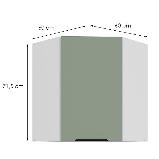Kuchynská skrinka Aria-Sa/Wh Anti Fingerprint 60x60 Gn-72 1f (45°),2