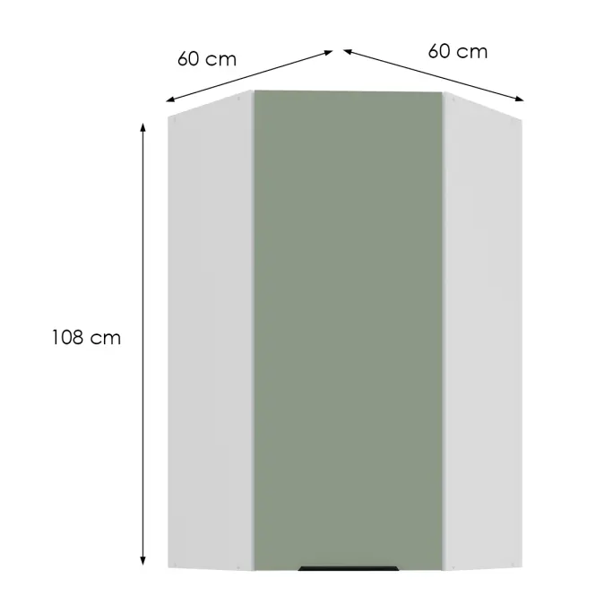 Kuchynská skrinka Aria-Sa/Wh Anti Fingerprint 60x60 Gn-108 1f (45°)