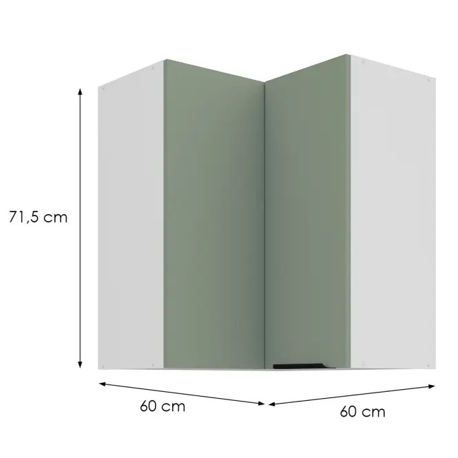 Kuchynská skrinka Aria-Sa/Wh Anti Fingerprint 60x60 Gn-72 2f (90°)