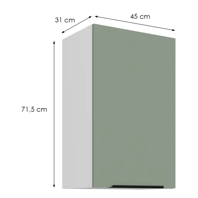 Kuchynská skrinka Aria-Sa/Wh Anti Fingerprint 45g-72 1f