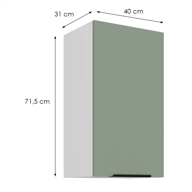 Kuchynská skrinka Aria-Sa/Wh Anti Fingerprint 40g-72 1f