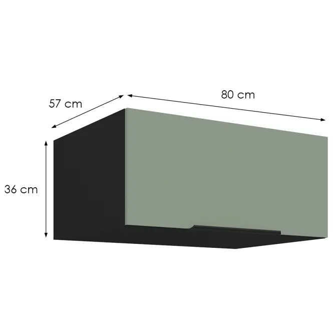 Kuchynská skrinka Aria-Sa/Bl Anti Fingerprint 80 Nagu-36 1f