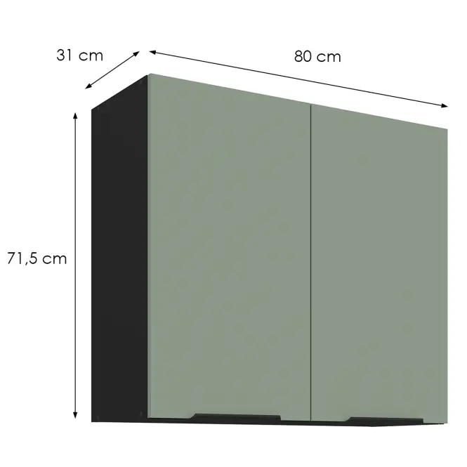 Kuchynská skrinka Aria-Sa/Bl Anti Fingerprint 80g-72 2f,2