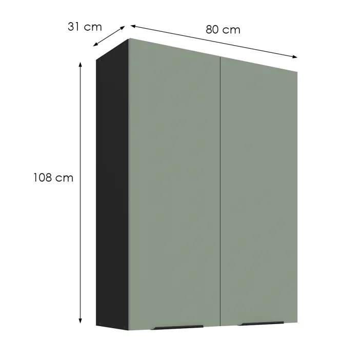 Kuchynská skrinka Aria-Sa/Bl Anti Fingerprint 80g-108 2f