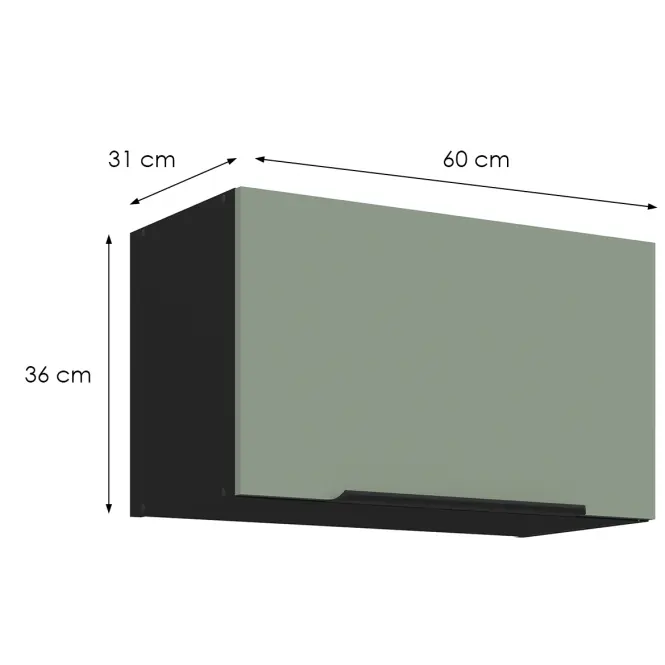Kuchynská skrinka Aria-Sa/Bl Anti Fingerprint 60gu-36 1f